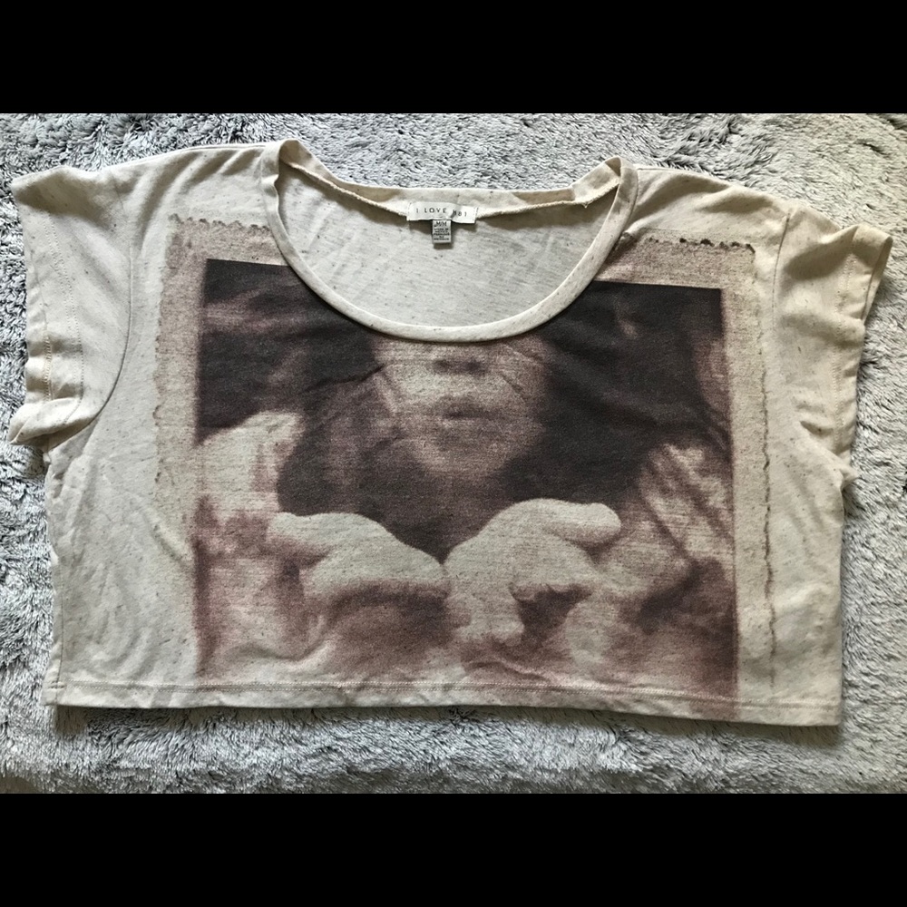 Forever21 - Crop Top - Visual Tee - Size M